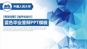 Niebieski szablon PPT obrony ukończenia szkoły