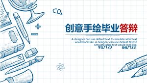 Apărare creativă de absolvire desenată manual