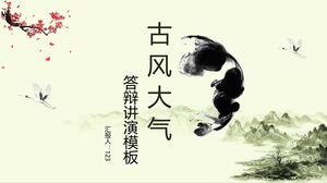 Template for Ancient Style and Atmosphere Defense Speech