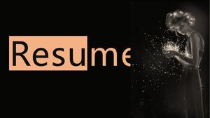 Resume/Resume PPT Template - Black Gold - European and American Style