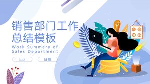 Modèle de résumé du travail du service des ventes