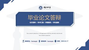 Plantilla PPT de defensa de tesis de graduación de estilo de geometría simplificada