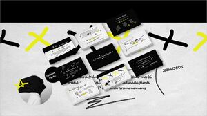 Minimalistische Schwarz-Weiß-PPT-Vorlage