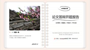 Szablon PPT z raportem otwarcia w stylu odwróconego notatnika