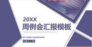 Modèle de rapport de réunion hebdomadaire 20XX