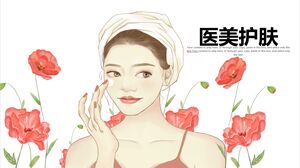 Medical beauty and skincare PPT template