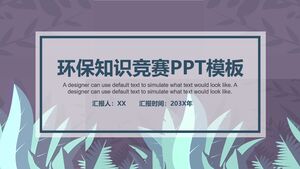 Çevresel bilgi yarışması için PPT şablonu