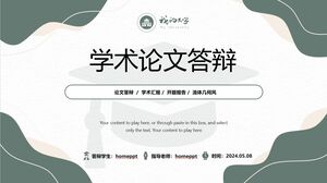 Morandi Renk Akışkan Geometrisi Rüzgar Akademik Kağıt Savunma PPT Şablonu