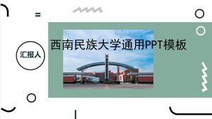 Modèle PPT général de l'Université du Sud-Ouest pour les nationalités