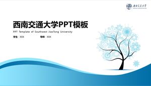 Plantilla PPT de la Universidad Southwest Jiaotong
