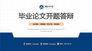 Izgara arka plan minimalist akademik stil mezuniyet tezi savunma PPT şablonu