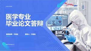 PPT template for graduation thesis defense of Fashion Geometry and Medicine major