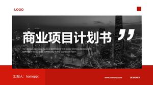 Plantilla PPT para propuesta de proyecto de empresas con experiencia en arquitectura urbana bulliciosa de color rojo