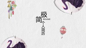 Resume Pribadi Minimalis - Putih dan Hitam