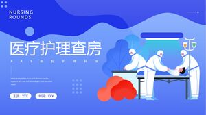 قم بتنزيل قالب PPT لجولات التمريض الطبي مع خلفية الطبيب المتجه الأزرق