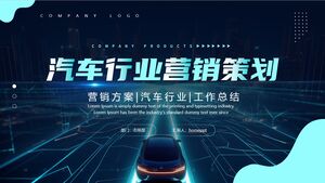 Mavi Teknoloji Rüzgar Otomotiv Endüstrisi Pazarlama Planlama PPT Şablonu İndir