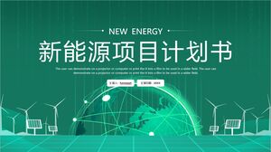 Template PPT untuk Proposal Proyek Energi Baru dengan Latar Belakang Bumi Hijau