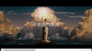 Efekty specjalne filmu otwierające animację szablonu PPT