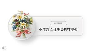 PPT petit modèle frais en trois dimensions peint à la main