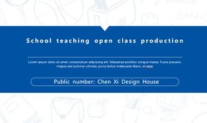 Blaue Schule des einfachen Atmosphärengeschäfts, die offene Klassenpraktische courseware ppt Schablone unterrichtet