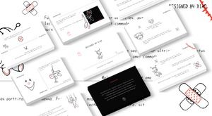 "Tear Bear" stick gambar kartun gaya ppt template