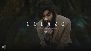 Atmospheric European and American fashion magazine wind PPT template