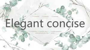เทมเพลต PPT สไตล์วรรณกรรมหรูหราและเรียบง่าย