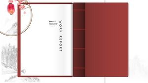 Template PPT gaya Cina tinta dinamis