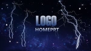 Lightning effects animation opening PPT template