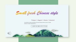 Kleine frische vertikale Suspendierungsschablone PPT der chinesischen Art