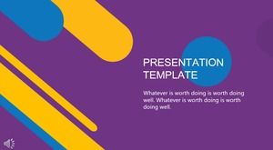 Modelo PPT minimalista de estilo europeu e americano colorido