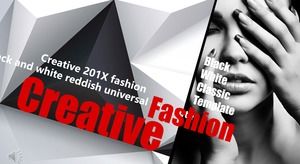 Modello in bianco e nero stile europeo e americano PPT