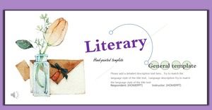 Literary small fresh ppt template