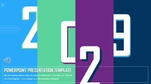 Avrupa ve Amerikan tarzı renkli PPT şablonu