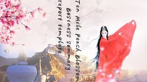 เทมเพลต ppt ดอกไม้พีชขนาดเล็ก