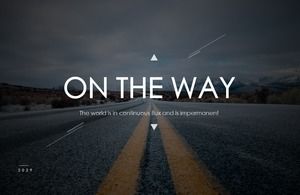 Simple European and American style PPT template