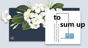 Small fresh Chinese style work summary PPT template