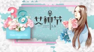 Deusa fresca pequena bênção cartão modelo PPT