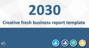 Modelo de PPT de relatório de negócios minimalista de abertura criativa