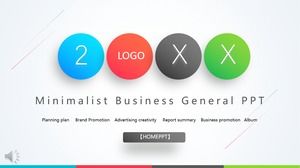 Modello ppt minimalista di affari del vento