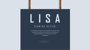 PPT 템플릿을 통한 동적 블루 크리에이티브 서스펜션 카드