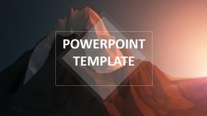 Mor Yaratıcı Düşük Yüz Sanatı Dağ Tepe PPT Şablonu