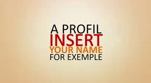 Modello PPT testo dinamico effetto pubblicità marrone