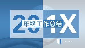 Modèle PPT de beau résumé de travail de fin d'année bleu magnifique