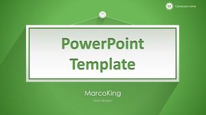 クリエイティブリストグリーンの新鮮なPPTテンプレート