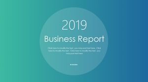 Mavi ve yeşil minimalist Apple IOS tarzı PPT şablonu