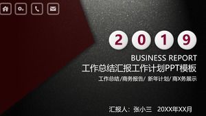 Plantilla PPT de informe comercial de gama alta de boutique negra y roja