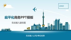 Szablon PPT firmy Flat Blue Atmosphere