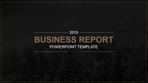 Modelo de PPT de negócios preto legal atmosférico de alta qualidade