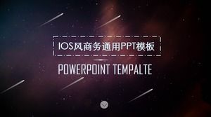 Purple cool starry sky dynamic business PPT template